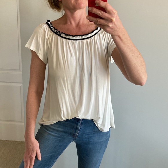 White Off The Shoulder Top - Picture 2 of 10